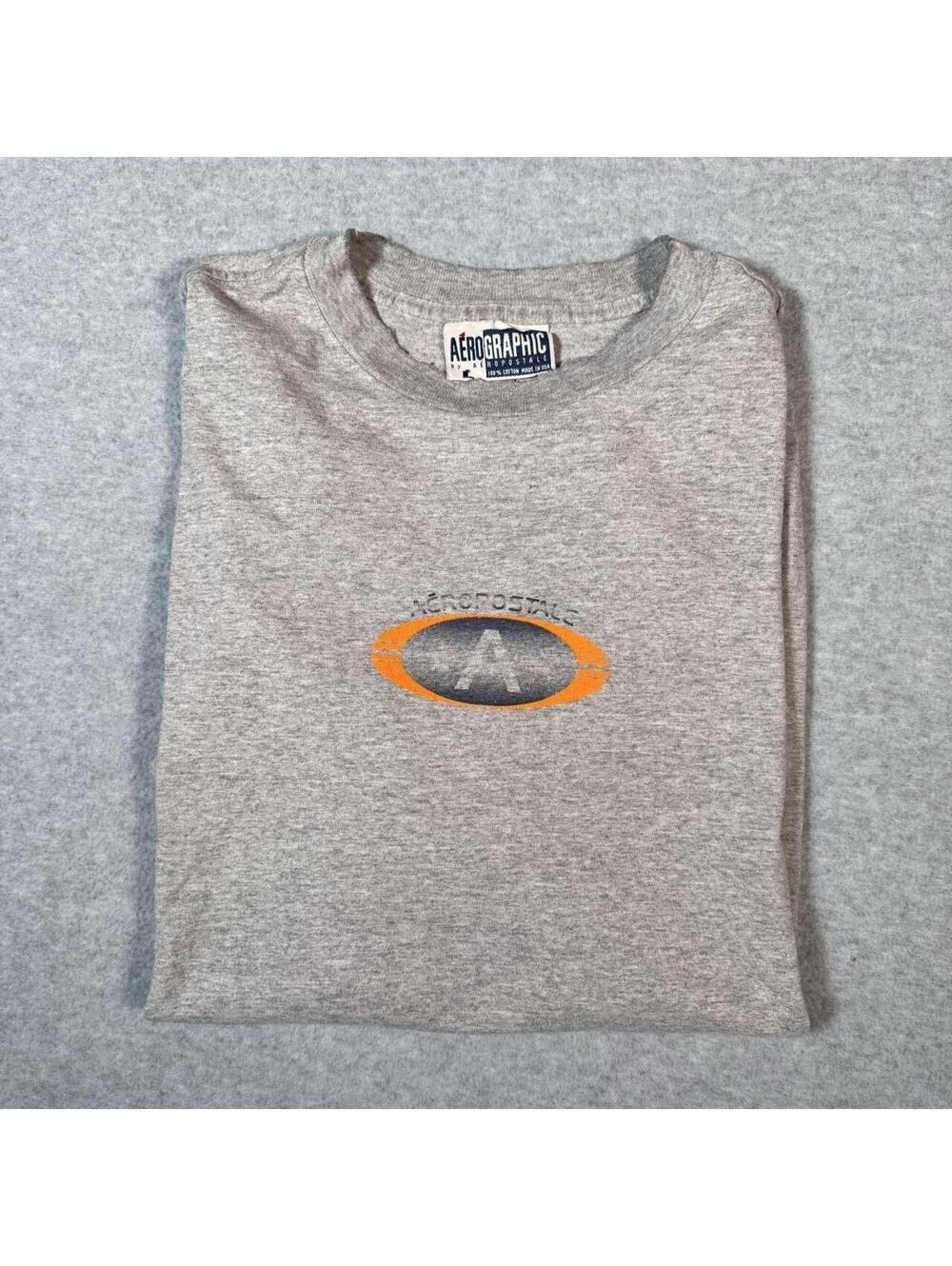 Vintage Y2K grey Aeropostale graphic tee